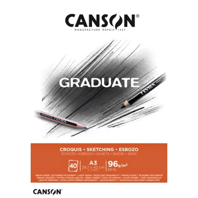 Afbeelding van Schetsboek Canson Graduate Croquis A3 96gr 40vel