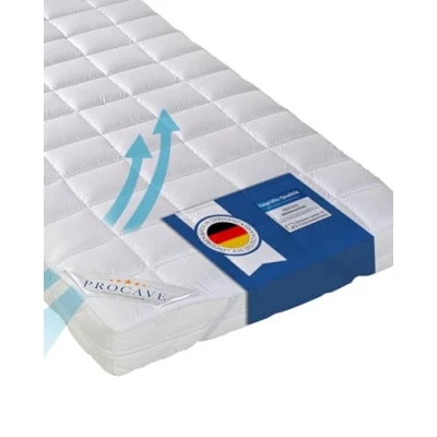Afbeelding van PROCAVE matrasbeschermer Micro Comfort in verschillende maten, matrastopper 100% Made Germany, onderbed Soft Topper, boxspring bedden geschikt, Germany 180x210 cm