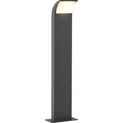 Afbeelding van Lucande LED buitenlamp 1licht Aluminium, polycarbonaat H: 60 cm antraciet, wit Inclusief lichtbron