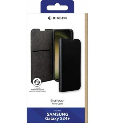 Afbeelding van Bigben Connected Telefoonhoesje voor Samsung Galaxy S24 Plus Pasjeshouder Zwart