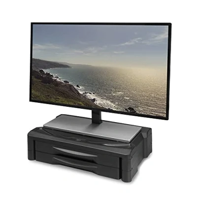 Afbeelding van ACT AC8215 Monitor Standaard Ultra Wide 2 x Opberglades Verstelbaar Houder tot 32&quot; en max10kg Antislip