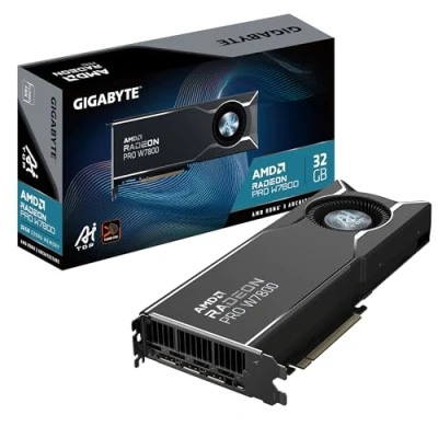 Afbeelding van Gigabyte Radeon PRO W7800 AI TOP 32G GDDR6 ECC 3xDP 1xDP mini (32 GB), Videokaart