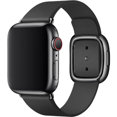 Afbeelding van Apple origineel Modern Buckle Watch medium 38mm / 40mm 41mm Black 2nd Gen MWRG2ZM/A