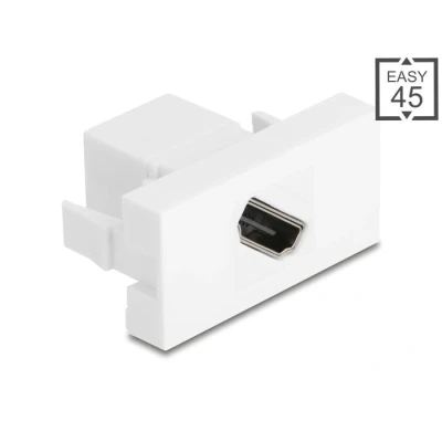 Afbeelding van Delock Easy 45 Modul HDMI Buchse zu diagonal 8K 60 Hz weiß H