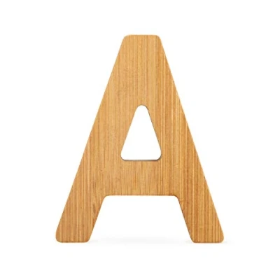 Afbeelding van small foot 12054 ABC letter A van duurzame bamboe, combineerbaar met andere letters als decoratie of deurbordje