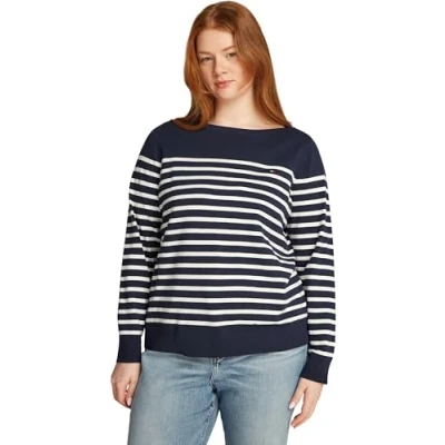 Afbeelding van Tommy Hilfiger Curve Trui Dark night navy/ivory petal, Dames, Maat: 48, petal