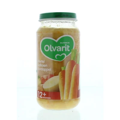 Afbeelding van Olvarit 12m+ Wortel Kalkoen Multi verpakking 6x250GR