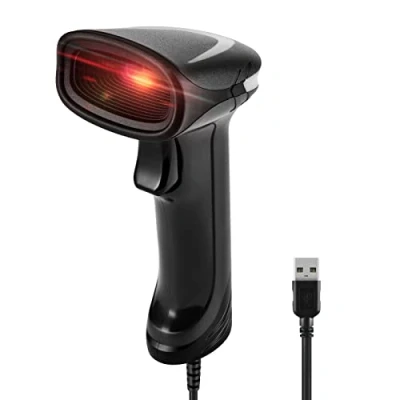 Afbeelding van JRHC 1D 2D bekabelde barcodescanner, QR barcode scanner, handheld lezer Data Matrix PDF417