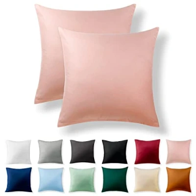 Afbeelding van Alreya Tweedelige set renforcé kussenslopen, 80 x cm, 100% katoen met YKK ritssluiting, superzacht hoofdkussensloop, kussenhoes, babyroze, alleen kussensloop