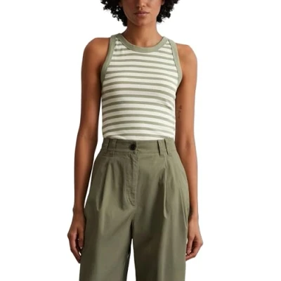 Afbeelding van Marc O&#039;Polo Striped Top Multi smooth sage, Dames, Maat: XXS, sage