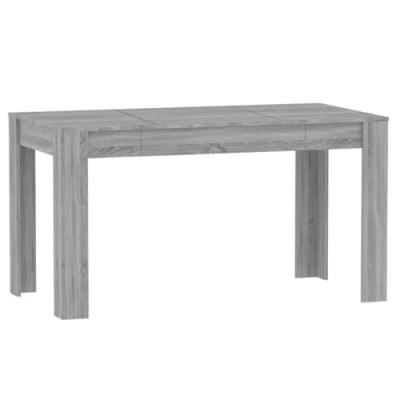 Afbeelding van vidaXL Eettafel 140x74,5x76 cm bewerkt hout grijs sonoma eikenkleurig, eetkamertafel, tafel, dinertafel, keukentafel, woonkamertafel, restauranttafel