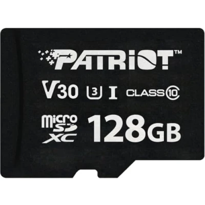 Afbeelding van Patriot SD kaart 128 GB VX serie MicroSDXV V30 PS001681 (microSDXC, 128 GB, U3, UHS I), Geheugenkaart, Zwart