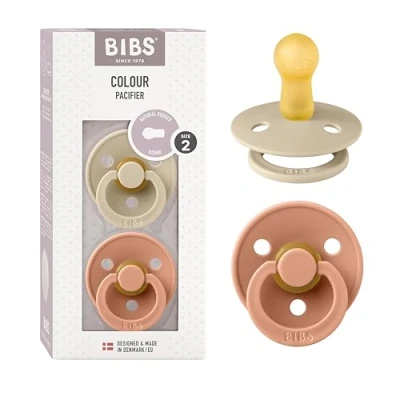 Afbeelding van Bibs Fopspeen Vanilla/Peach 2 stuks Stage