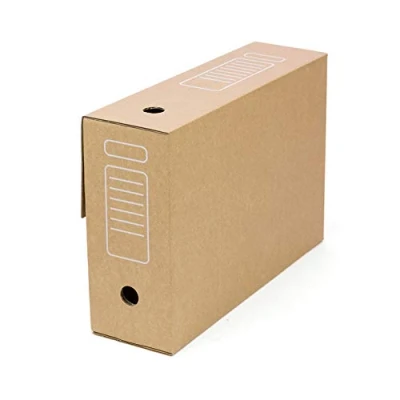 Afbeelding van ONLY BOXES KARTOX archiefdozen, automatische montage, 38,7 x 11,5 28, folio formaat, rug 115 mm, 20 stuks, bruin (bruin)