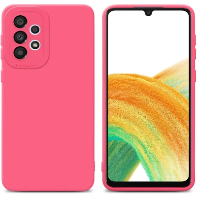 Afbeelding van Cadorabo Hoesje geschikt voor Samsung Galaxy A33 5G in Fluid ROOD Beschermhoes gemaakt van flexibel TPU silicone Cover Case