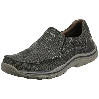 Afbeelding van Skechers Verwachte Avillo instappers met relaxte pasvorm voor heren, Kaki, 41.5 EU
