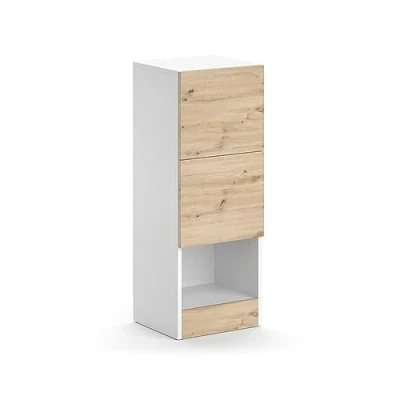 Afbeelding van Vicco Halfhoge kast Alf, Wit/Wit, 35 x 92 cm met 2 laden