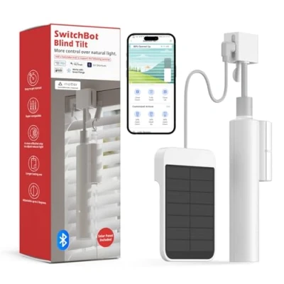 Afbeelding van SwitchBot Blind tilt gemotoriseerde jaloeziemotor, elektrische jaloeziemotor met bluetooth afstandsbediening, werkt op zonne energie, lichtsensorbediening, Hub Mini voor compatibiliteit