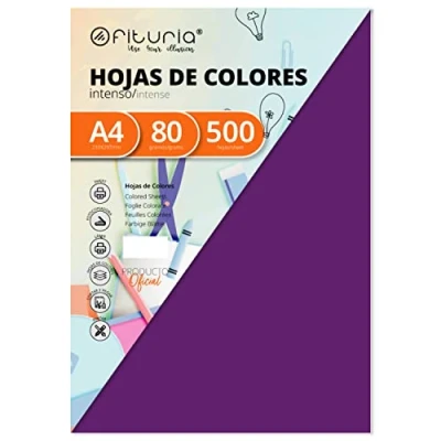 Afbeelding van Verpakking met 500 vellen, violet, A4 80 g
