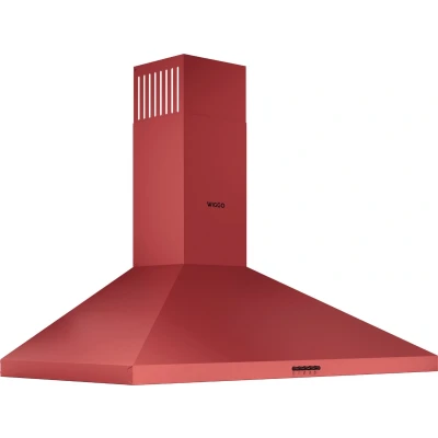 Afbeelding van Wiggo WE A930P(R) Wandschouw Afzuigkap 90cm Rood