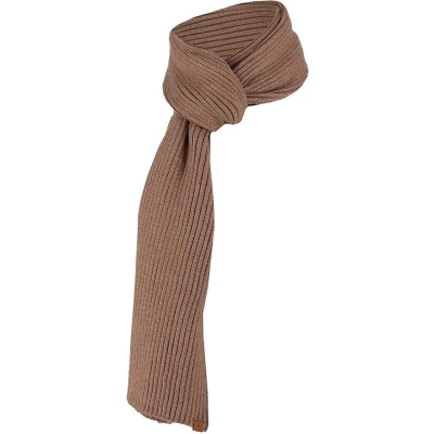 Afbeelding van Sarlini Sjaal heren Ribbed Taupe Effen One Size