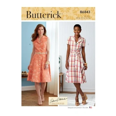 Afbeelding van Butterick B6843B5 Misses Jurk B5 (8 10 12 14 16)