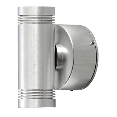 Afbeelding van Konstsmide Monza LED 2x 1W wandspot twin 13cm 230V 3000K zilver