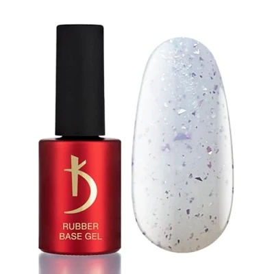 Afbeelding van K Odi Professional UV nagellak Rubber Base Coat Gel Souffle Milky Shimmer Flakes Polish LED Soak Off onderlak gellak kleuren schellak gelnagels 7 ml