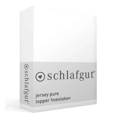 Afbeelding van Schlafgut Jersey Pure topper hoeslaken 1 persoons (90/100x190/220 cm) Wit