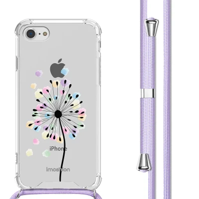 Afbeelding van imoshion Hoesje Geschikt voor iPhone SE (2022) / (2020) 8 7 Design met Koord Sandstone Dandelion