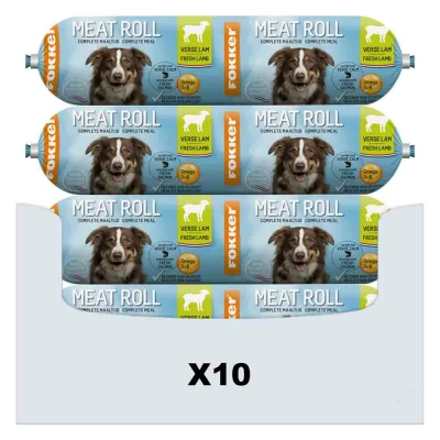 Afbeelding van 10x Fokker Meat Roll Lam Zalm 800 gr