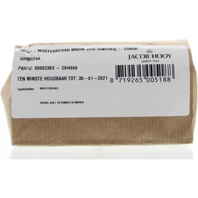 Afbeelding van Jacob Hooy Mosterdzaad Bruin, 250 gram