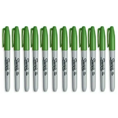 Afbeelding van Sharpie Fine Point Permanent Marker Argyle Groen 12 Pack