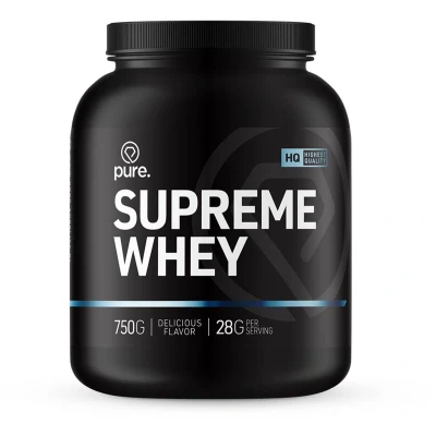 Afbeelding van Pure. Supreme whey Choco Hazelnut 750gr eiwitshake wei protein koolhydraatarm eiwit eiwitten