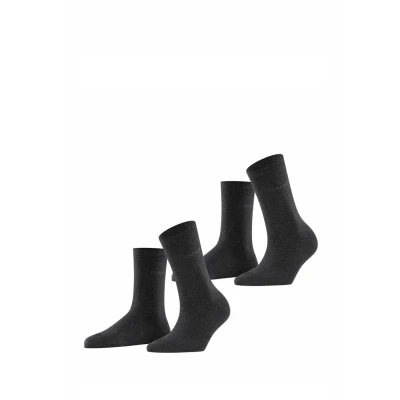 Afbeelding van Esprit Uni sokken Dames 2 PACK 18531 3080 anthra.mel 39 42
