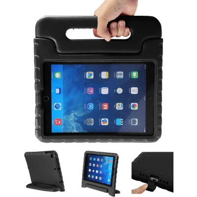 Afbeelding van Apple iPad 6e generatie (2018) Hoes: iMoshion Kidsproof Backcover met handvat Shockproof/Valbescherming Softcase,Backcover Zwart Siliconen En