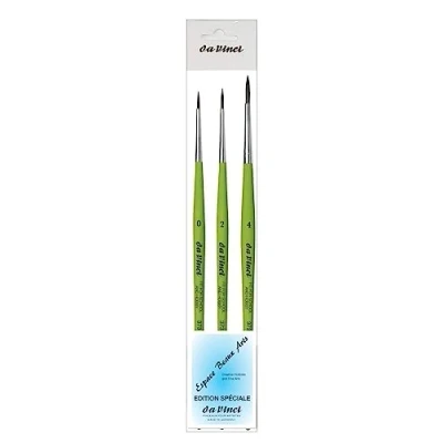 Afbeelding van Da Vinci 373 serie, set van 3 ronde synthetische penselen (0, 2, 4)