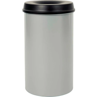 Afbeelding van Papierbak vlamdovend 20ltr aluminium/zwart