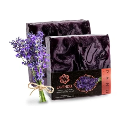 Afbeelding van Panu Soaps Lavendel Veganistische douchezeep voor alle huidtypes Natuurlijke zeep als vaste douchegel en shampoo Premium Soap Bar