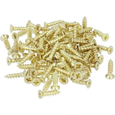 Afbeelding van i Fix schroef voor pianoscharnier messing 2.5 x 12 mm 50 stuks