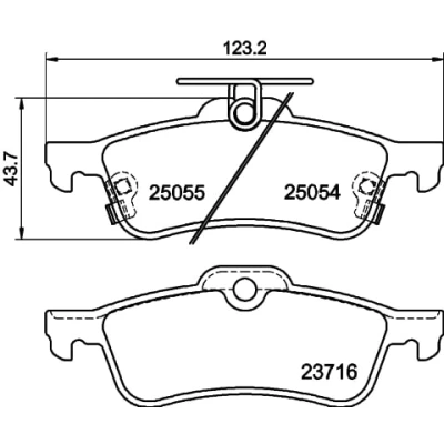 Afbeelding van Remblokkenset, schijfrem HELLA PAGID 8DB 355 020 501