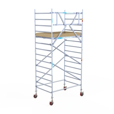 Afbeelding van Euroscaffold Rolsteiger Budget Schoren L190xB135 5.20m werkhoogte Houten platformen