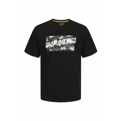 Afbeelding van Jack &amp; Jones LOGO Rundhalsausschnitt Tshirt print, Heren, Maat: Small, Black