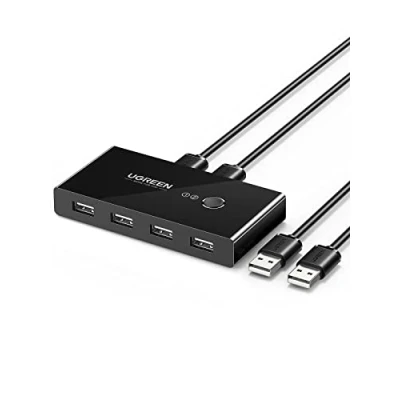 Afbeelding van UGREEN USB 2.0 sharing switch met 4 poorten zwart