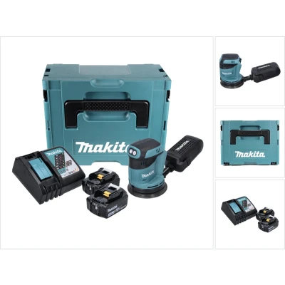 Afbeelding van Makita DBO 180 RFJ accu excentrische schuurmachine 18 V 125 mm + 2x 3.0 Ah lader Makpac