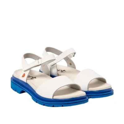 Afbeelding van ART 1548 Birmingham, damessandalen, Nappa, wit, blauw, 36 EU