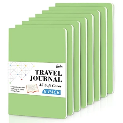 Afbeelding van Feela Journal Notitieboeken met zachte kaft, A5 gevoerd, college geregeerd voor werk, gevoerd reisdagboek vrouwen mannen, notitie nemen studienotitieblok, schoolbenodigdheden, zakelijk schrijven