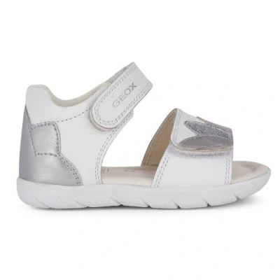 Afbeelding van Geox Babyschoenen voor kinderen, Maat: 21, White silver Leer/ synthetisch