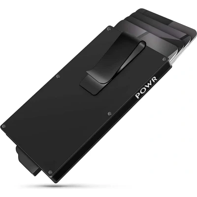 Afbeelding van Powr RFID Portemonnee Smart Wallet Slim Kaarthouder Pasjes Pasjeshouder met geldclip Anti diefstal Titanium NFC Blocker