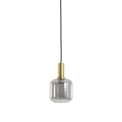 Afbeelding van Light &amp; Living Lekar hanglamp Ø21 cm antiek brons/smoke Glas